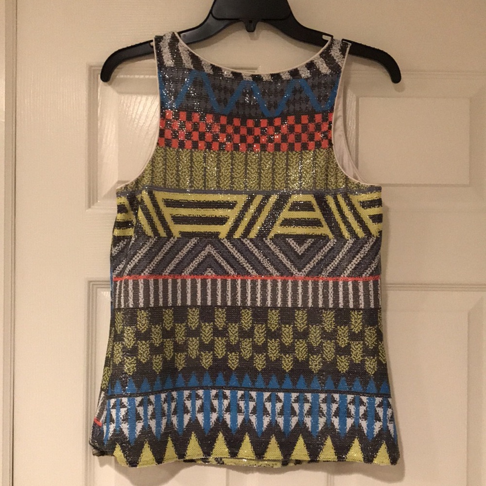 Gianni Bini Multi Colored Sequin Top, Size Xs - image 4